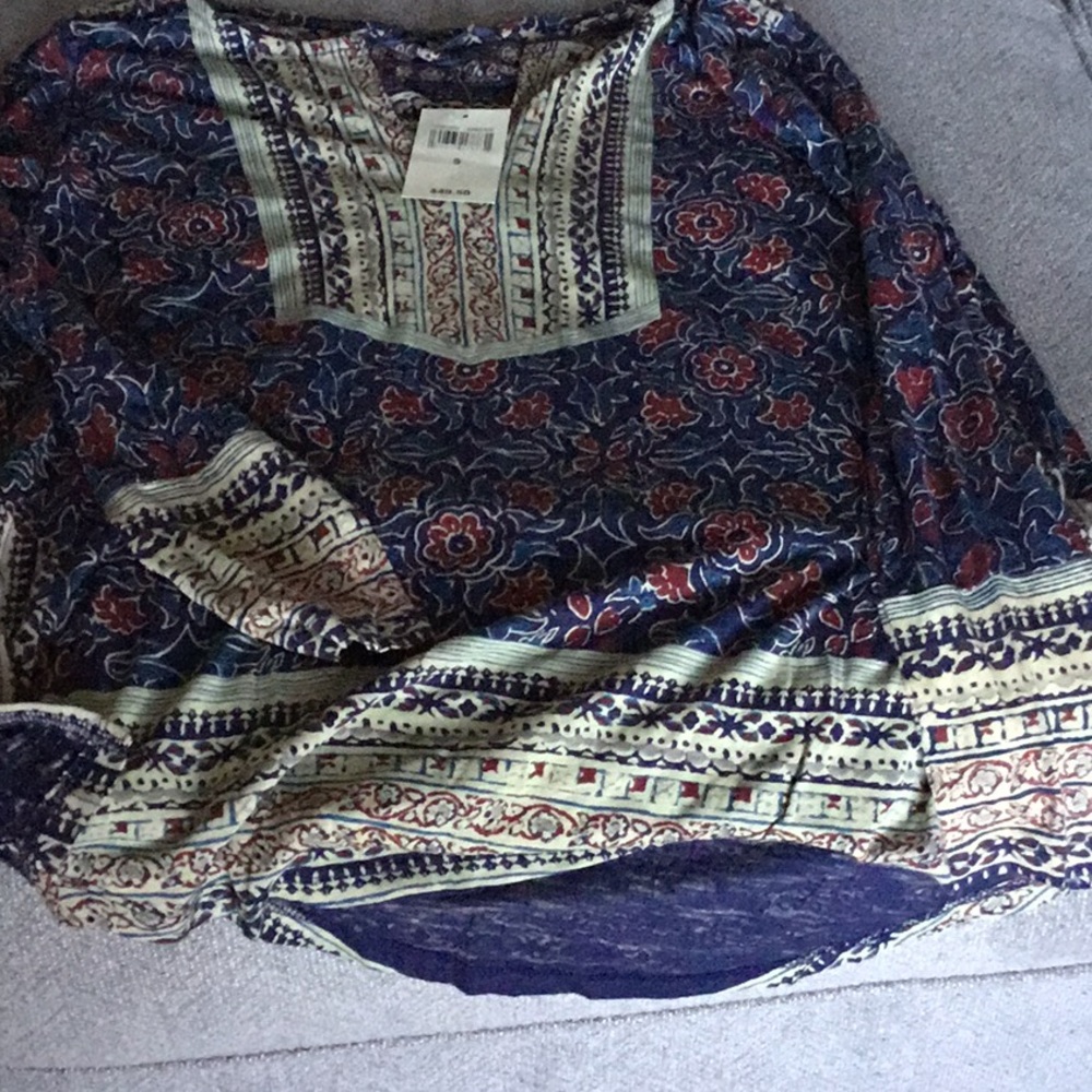 A patterned blouse